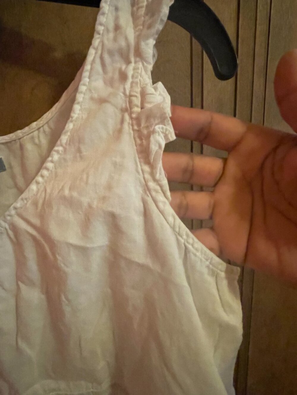 Beautiful White Delia's All Cotton Frilly Summer Baby Doll Style Top!! Women's L - Picture 6 of 16
